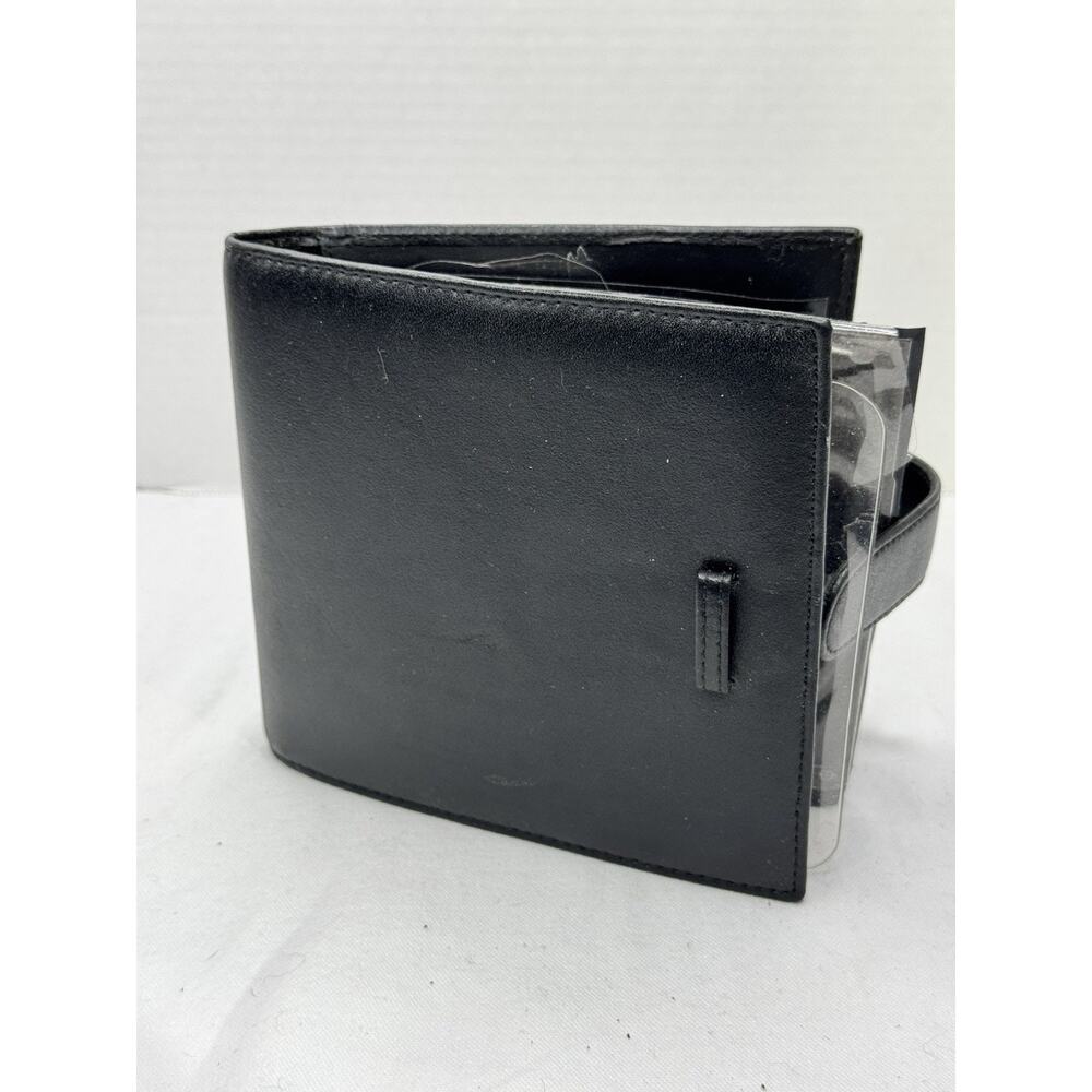 Eddie Bauer Black Leather 10 Disc CD Case Tab Closure
